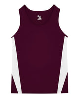 Alleson Athletic Men's Stride Singlet. 8667 - Maroon/ White