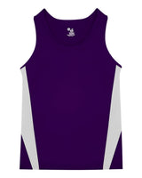 Alleson Athletic Men's Stride Singlet. 8667 - Purple/ White