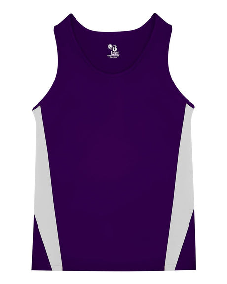 Alleson Athletic Men's Stride Singlet. 8667 - Purple/ White