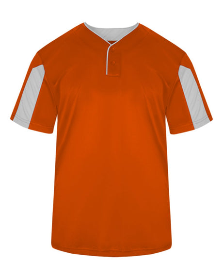 Alleson Athletic Men's Striker Placket. 7976 - Burnt Orange/ White