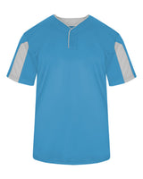 Alleson Athletic Men's Striker Placket. 7976 - Columbia Blue/ White