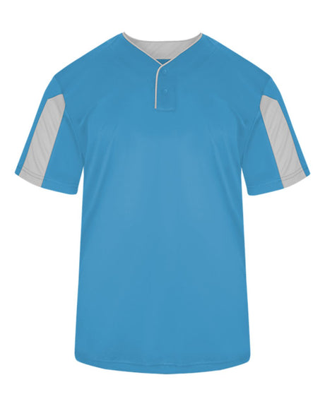 Alleson Athletic Men's Striker Placket. 7976 - Columbia Blue/ White