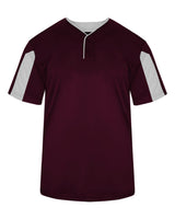 Alleson Athletic Men's Striker Placket. 7976 - Maroon/ White