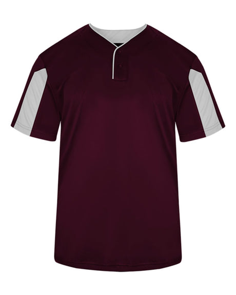 Alleson Athletic Men's Striker Placket. 7976 - Maroon/ White