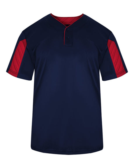 Alleson Athletic Men's Striker Placket. 7976 - Navy/ Red