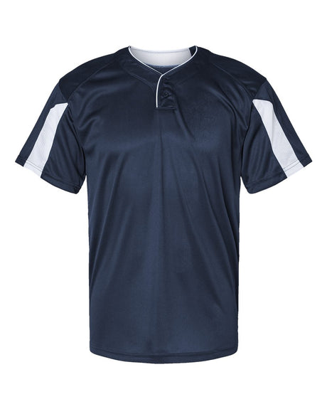 Alleson Athletic Men's Striker Placket. 7976 - Navy/ White