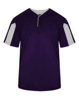 Alleson Athletic Men's Striker Placket. 7976 - Purple/ White