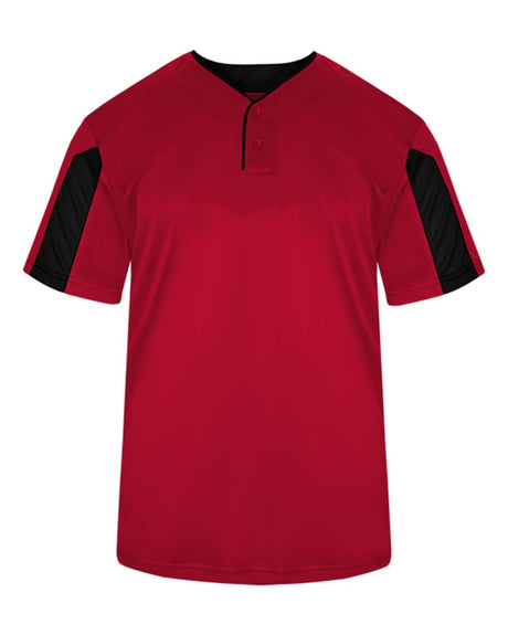 Alleson Athletic Men's Striker Placket. 7976 - Red/ Black