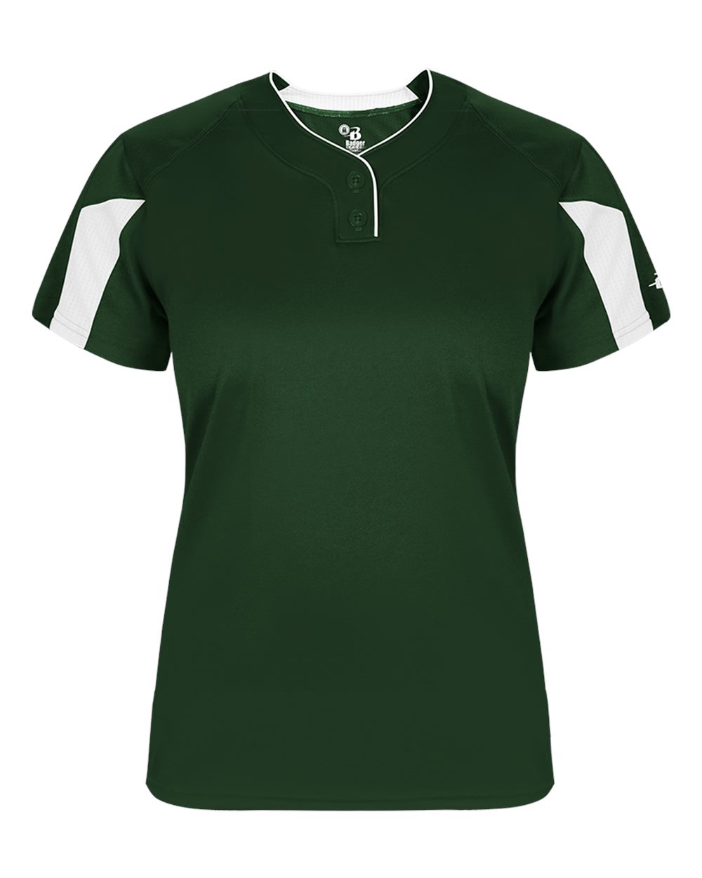 Alleson Athletic Women's Striker Placket. 6176 - Forest/ White