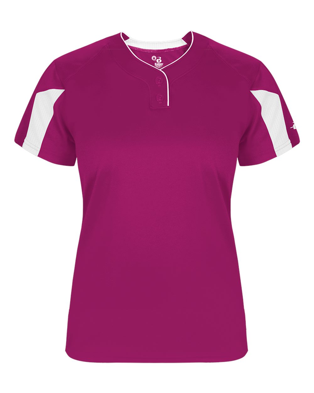 Alleson Athletic Women's Striker Placket. 6176 - Hot Pink/ White