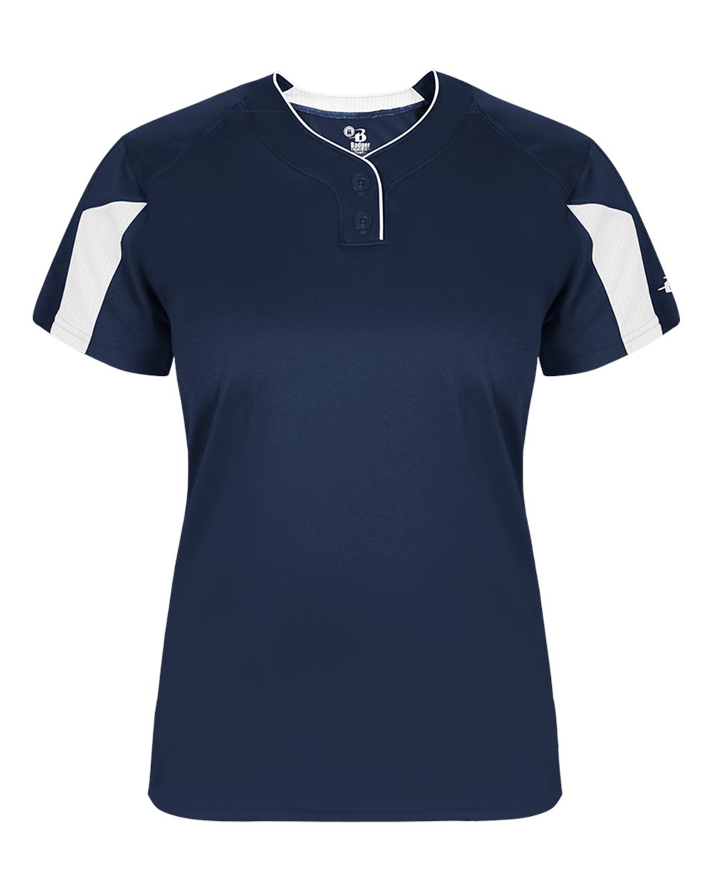 Alleson Athletic Women's Striker Placket. 6176 - Navy/ White