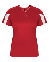Alleson Athletic Women's Striker Placket. 6176 - Red/ White