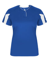 Alleson Athletic Women's Striker Placket. 6176 - Royal/ White