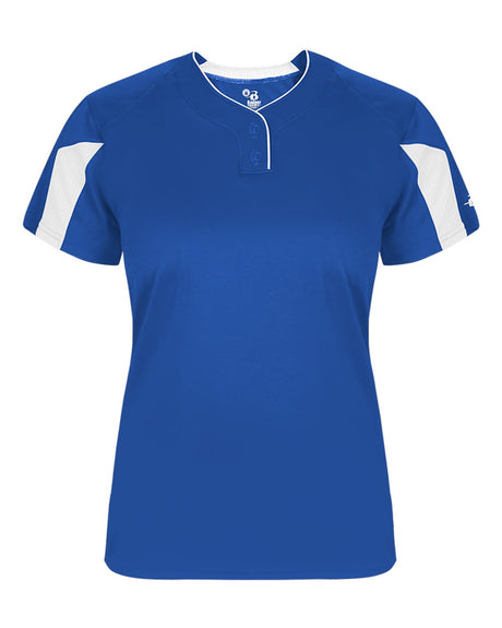 Alleson Athletic Women's Striker Placket. 6176 - Royal/ White