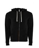 Next Level Unisex Santa Barbara Full-Zip Hoodie Sweatshirt. 9602 - Black