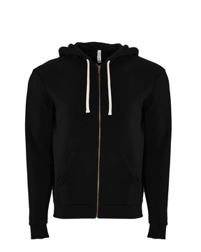 Next Level Unisex Santa Barbara Full-Zip Hoodie Sweatshirt. 9602 - Black