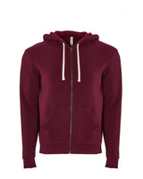 Next Level Unisex Santa Barbara Full-Zip Hoodie Sweatshirt. 9602 - Cardinal