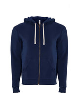 Next Level Unisex Santa Barbara Full-Zip Hoodie Sweatshirt. 9602 - Midnight Navy