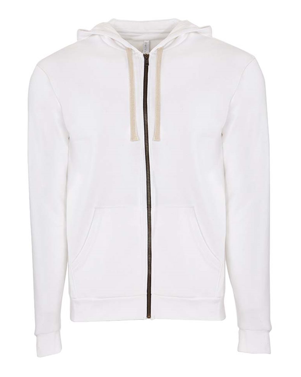 Next Level Unisex Santa Barbara Full-Zip Hoodie Sweatshirt. 9602 - White