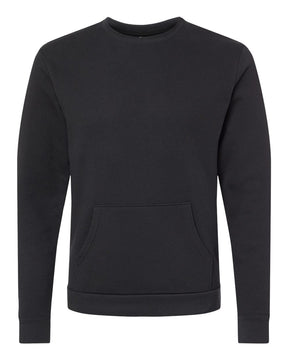Next Level Unisex Santa Barbara Pocket Crewneck Sweatshirt. 9001 - Black