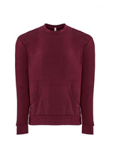 Next Level Unisex Santa Barbara Pocket Crewneck Sweatshirt. 9001 - Cardinal
