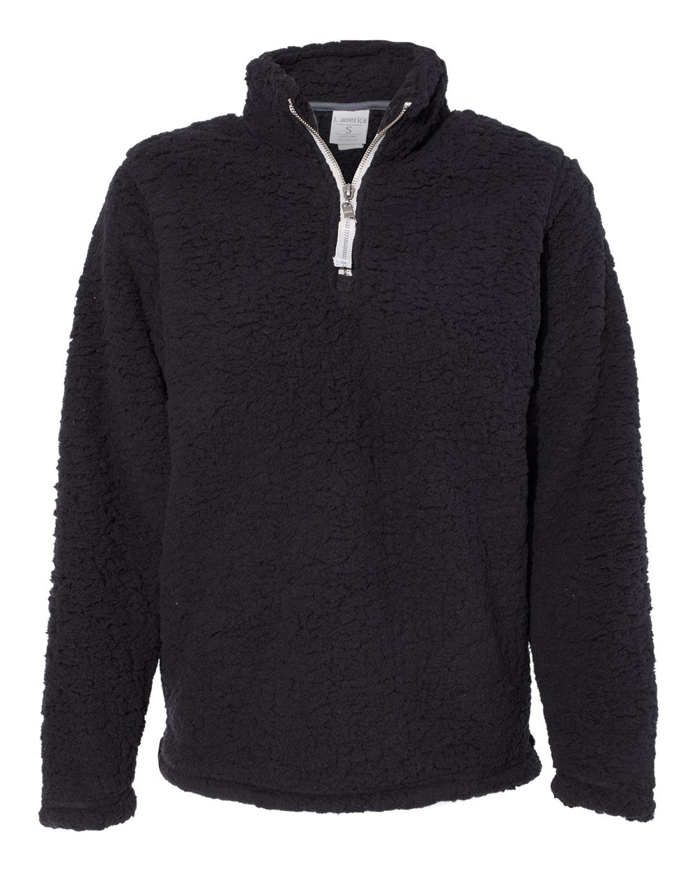 J. America Women’s Epic Sherpa Quarter-Zip Pullover. 8451 - Black