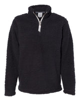 J. America Women’s Epic Sherpa Quarter-Zip Pullover. 8451 - Black
