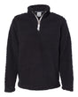 J. America Women’s Epic Sherpa Quarter-Zip Pullover. 8451 - Black