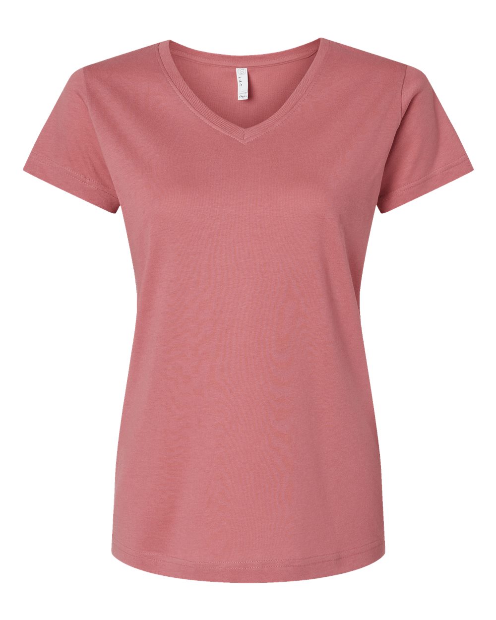 LAT Women's Fine Jersey V-Neck Tee. 3507 - Mauvelous