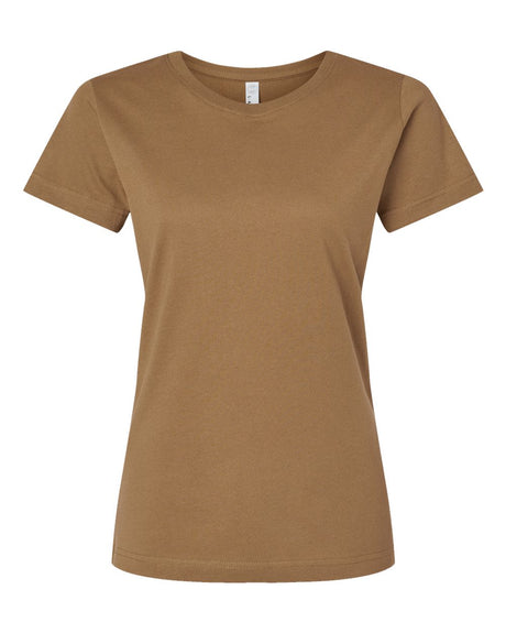 LAT Women's Fine Jersey Tee. 3516 - Coyote Brown