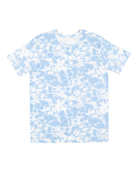 LAT Unisex Fine Jersey Tee. 6901 - Sky Tie Dye