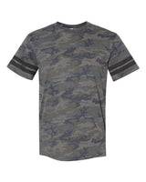 LAT Unisex Football Fine Jersey Tee. 6937 - Vintage Camo/ Vintage Smoke