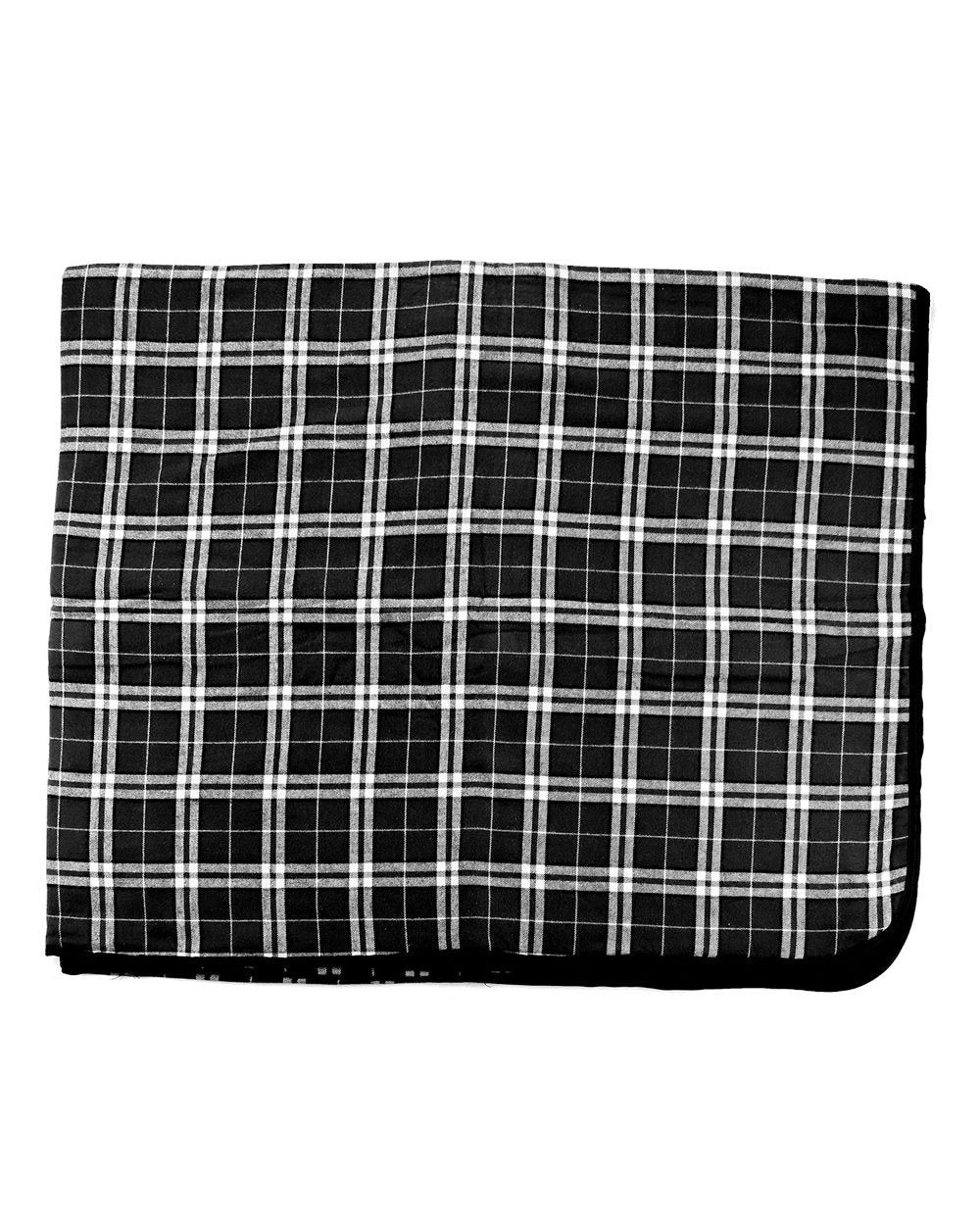 Boxercraft Flannel Blanket. FB250 - Black/ White