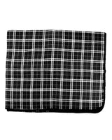 Boxercraft Flannel Blanket. FB250 - Black/ White