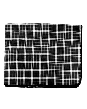Boxercraft Flannel Blanket. FB250 - Black/ White