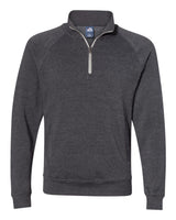 J. America Men's Triblend Quarter-Zip Sweatshirt. 8869 - Black Triblend