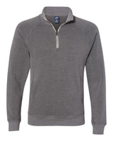 J. America Men's Triblend Quarter-Zip Sweatshirt. 8869 - Smoke Triblend