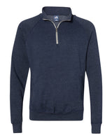 J. America Men's Triblend Quarter-Zip Sweatshirt. 8869 - True Navy Triblend