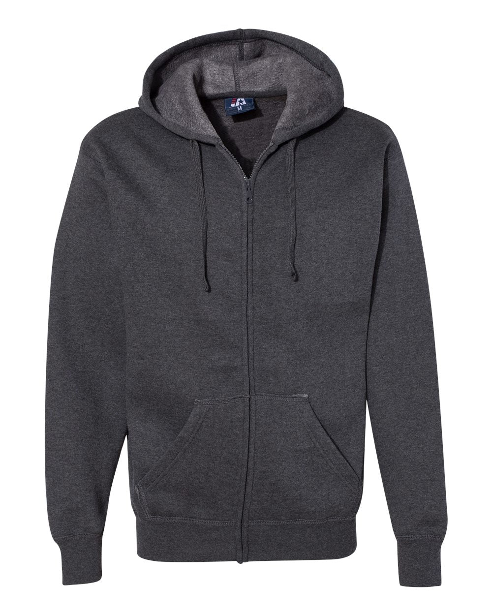 J. America Men's Premium Full-Zip Hooded Sweatshirt. 8821 - Charcoal Heather