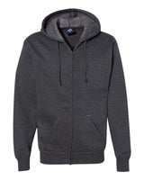 J. America Men's Premium Full-Zip Hooded Sweatshirt. 8821 - Charcoal Heather
