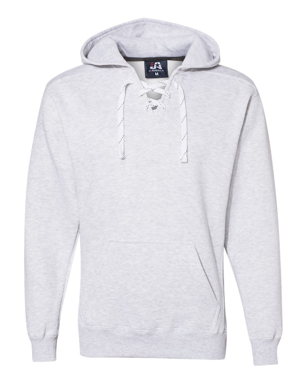 J. America Men's Sport Lace Hooded Sweatshirt. 8830 - Ash Heather