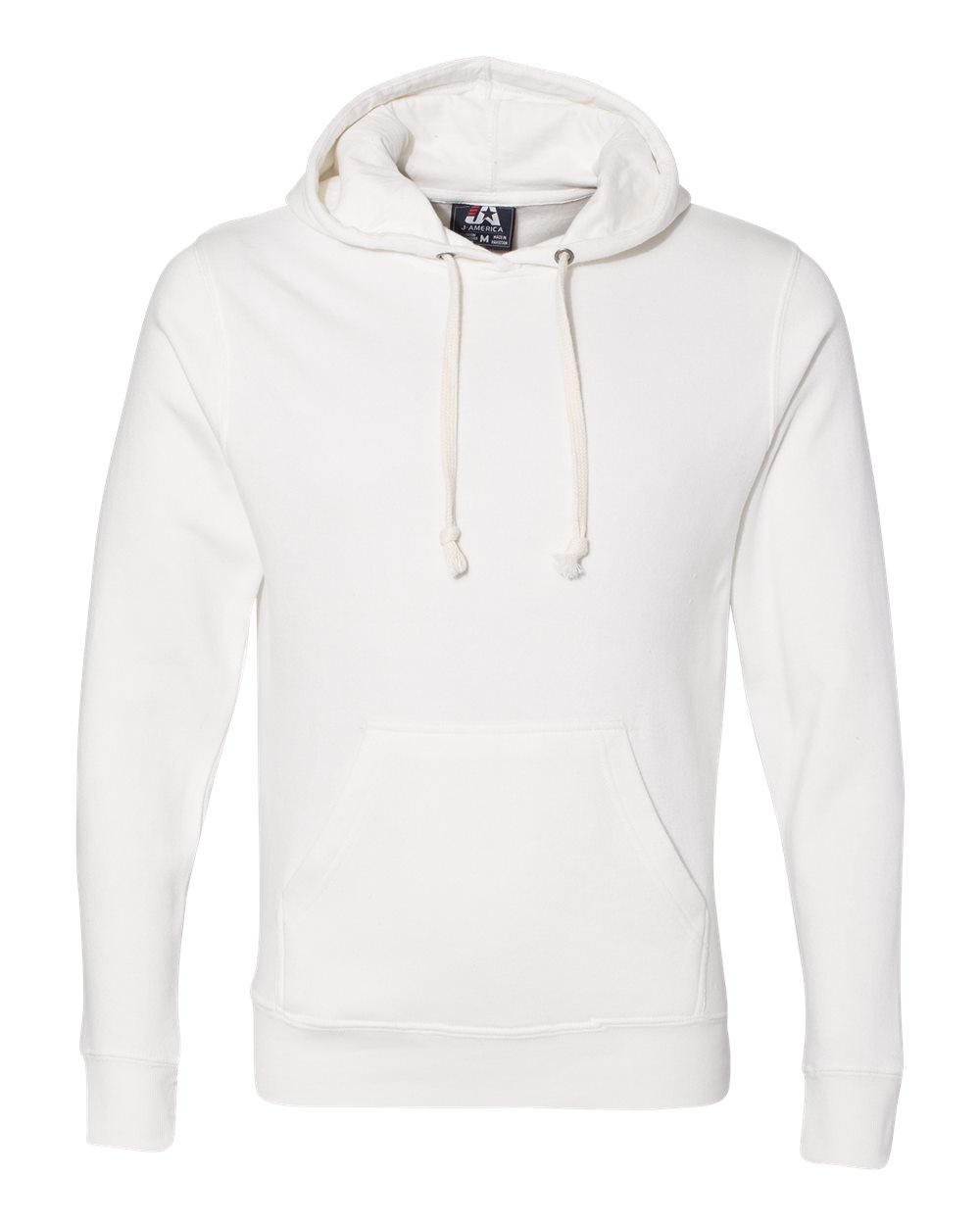 J. America Men's Triblend Fleece Hooded Sweatshirt. 8871 - Antique White Triblend