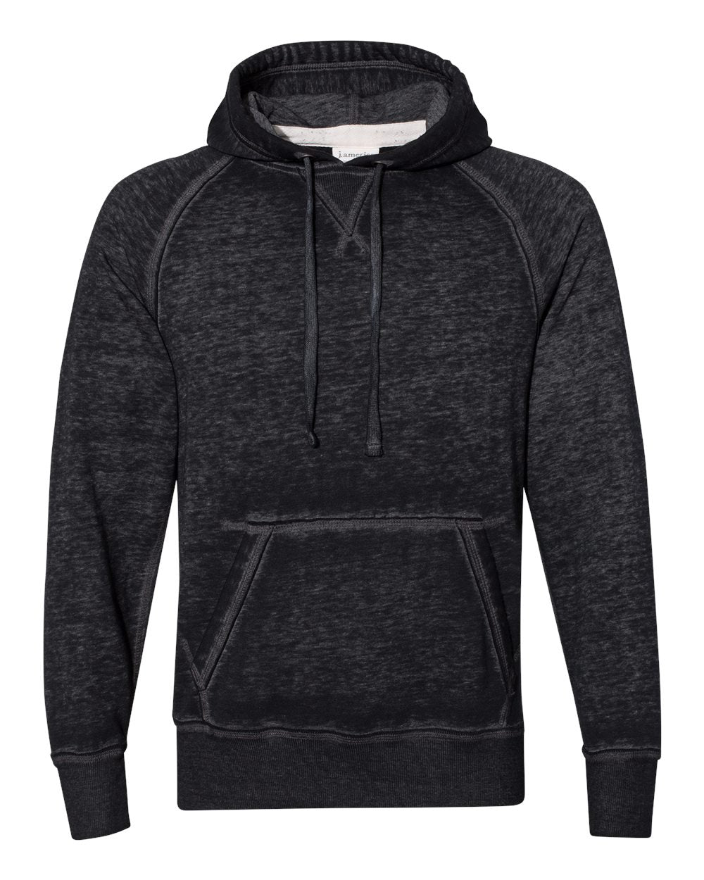 J. America Men's Vintage Zen Fleece Hooded Sweatshirt. 8915 - Twisted Black