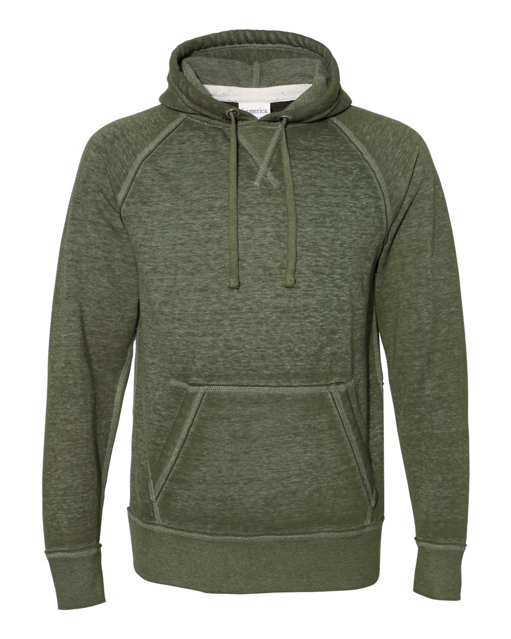 J. America Men's Vintage Zen Fleece Hooded Sweatshirt. 8915 - Twisted Olive