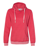 J. America Women’s Relay Hooded Sweatshirt. 8651 - Red