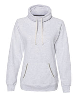 J. America Women’s Relay Cowl Neck Sweatshirt. 8653 - Ash