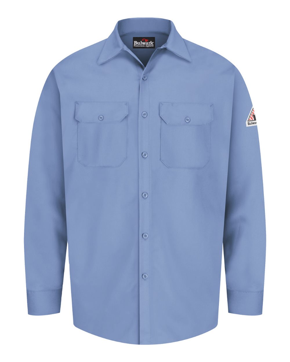 Bulwark Men's Flame Resistant Excel Work Shirt. SEW2 - Light Blue