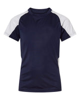 Augusta Sportswear Youth Cutter Jersey. 1518 - Navy/ White