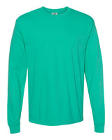Comfort Colors Unisex Garment-Dyed Heavyweight Long Sleeve T-Shirt. 6014 - Island Green