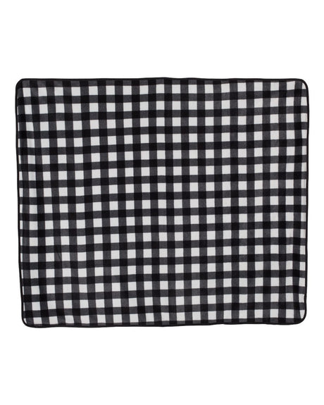 Alpine Fleece Polyester/Nylon Patterned Picnic Blanket. 8702 - White Buffalo